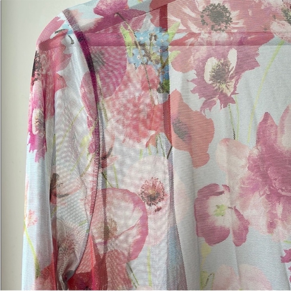 Floral Sheer Kimono Cover Up - Picture 2 of 4